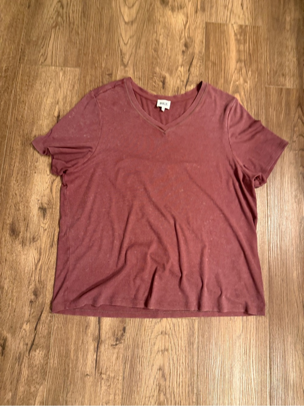 BKE washed t-shirt in rose taupe size Large